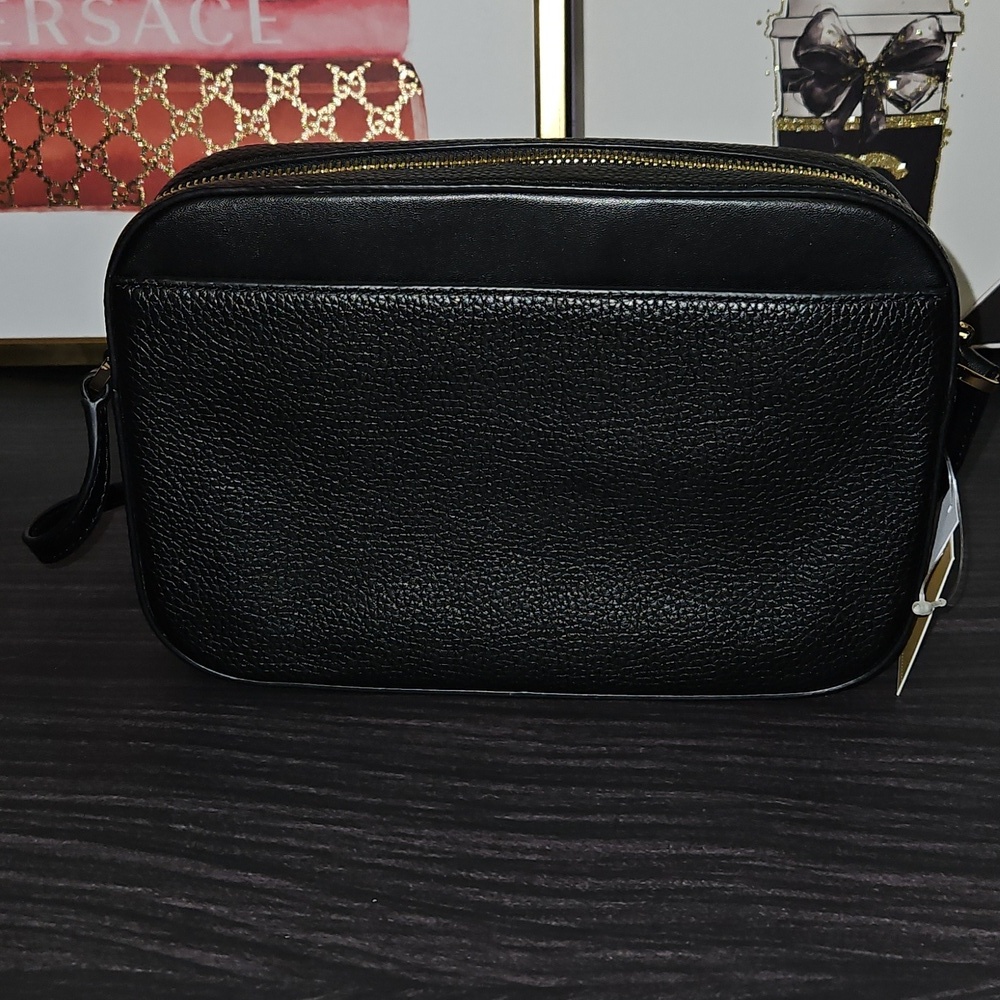 Michael Kors Black and White Zebra Print Crossbody Bag with Gold Chain - Picture 3 of 14